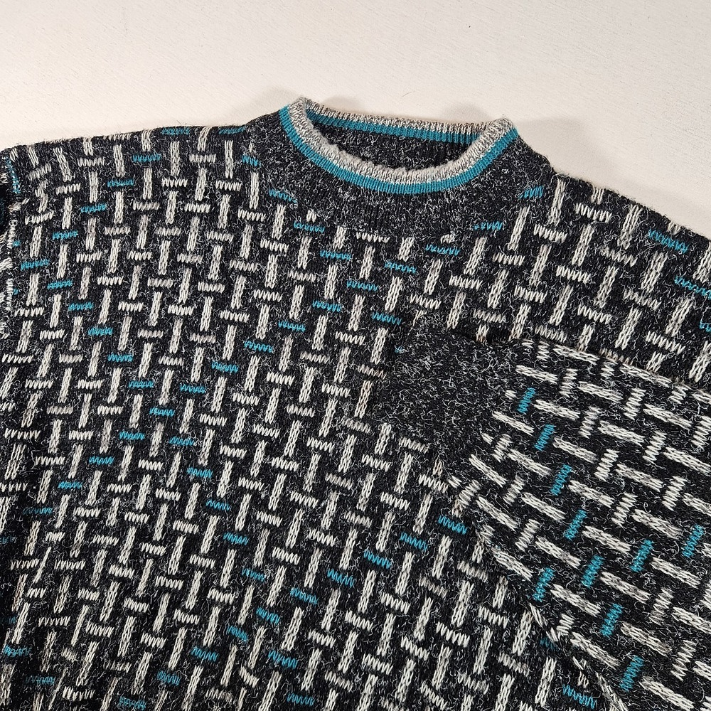 Vintage‎ McGregor Sweater Mens Large Multicolor Acrylic Geometric Textured Knit